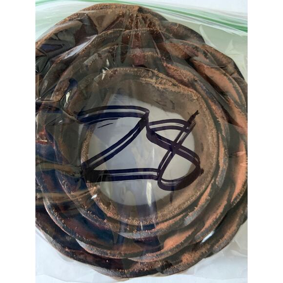 Mens Brown Braided Leather Belt Size 44" Z8 - Picture 5 of 5